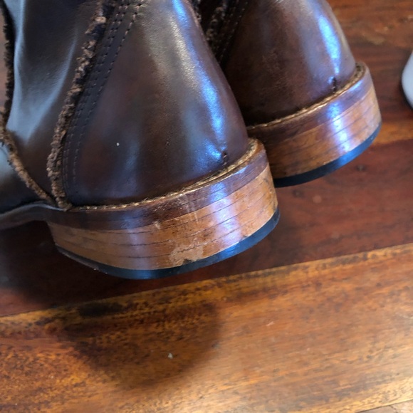 Men’s Red Tape Brown Leather Zip Up Boots/ Size 9 - Picture 7 of 15